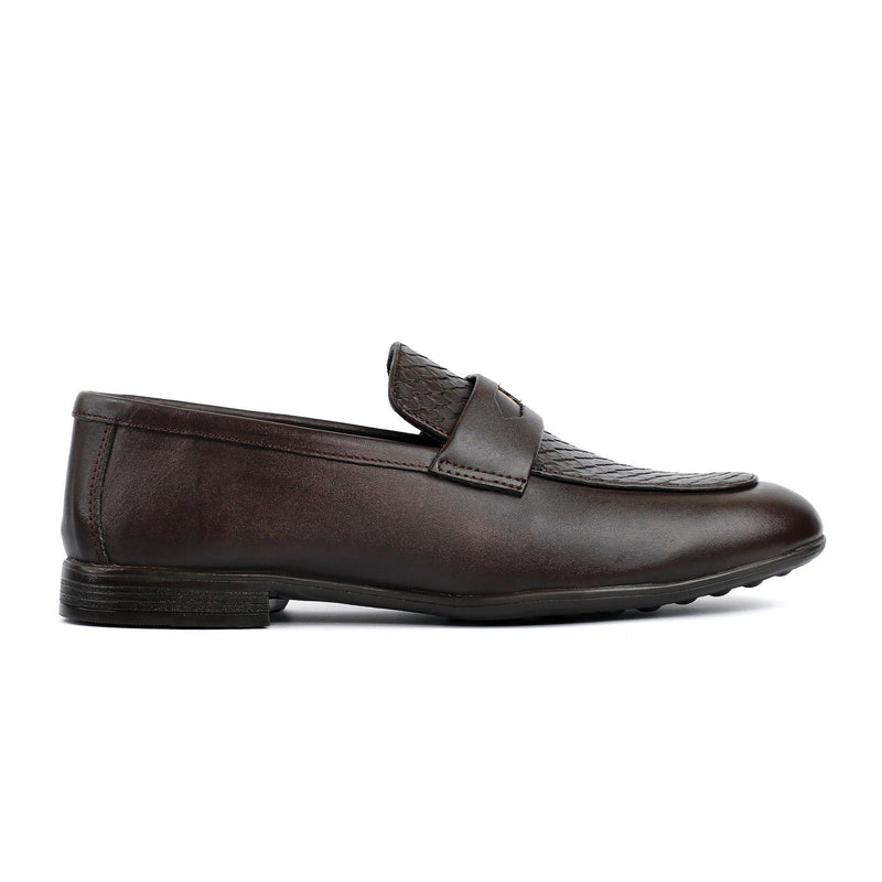 BROWN SPLIT LEATHER SHOES - Hi-Street
