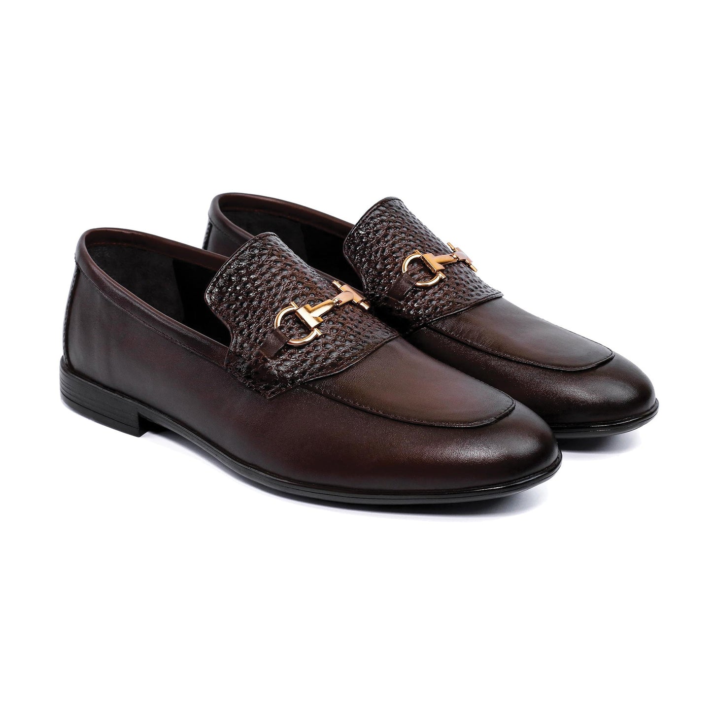 BROWN SPLIT LEATHER SHOES - Hi-Street