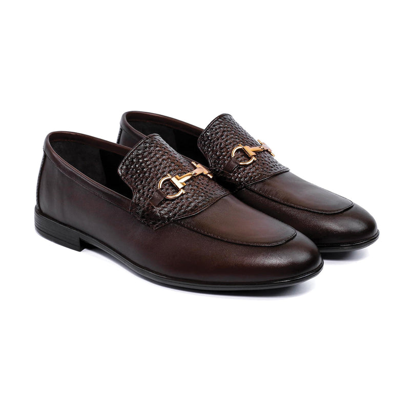 BROWN SPLIT LEATHER SHOES - Hi-Street