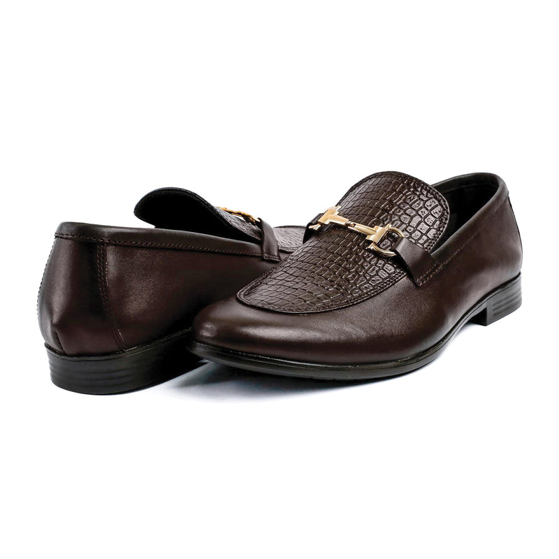 BROWN SPLIT LEATHER SHOES - Hi-Street