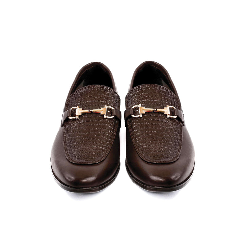 BROWN SPLIT LEATHER SHOES - Hi-Street
