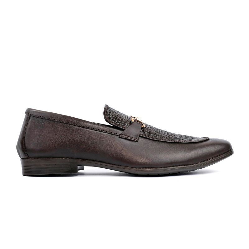 BROWN SPLIT LEATHER SHOES - Hi-Street