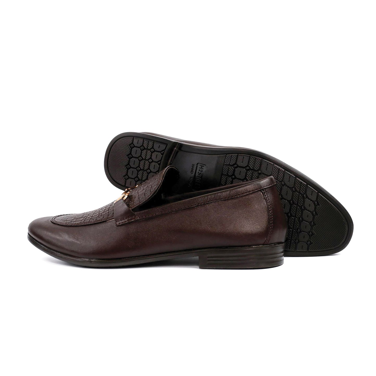 BROWN SPLIT LEATHER SHOES - Hi-Street
