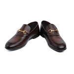 BROWN SPLIT LEATHER SHOES - Hi-Street