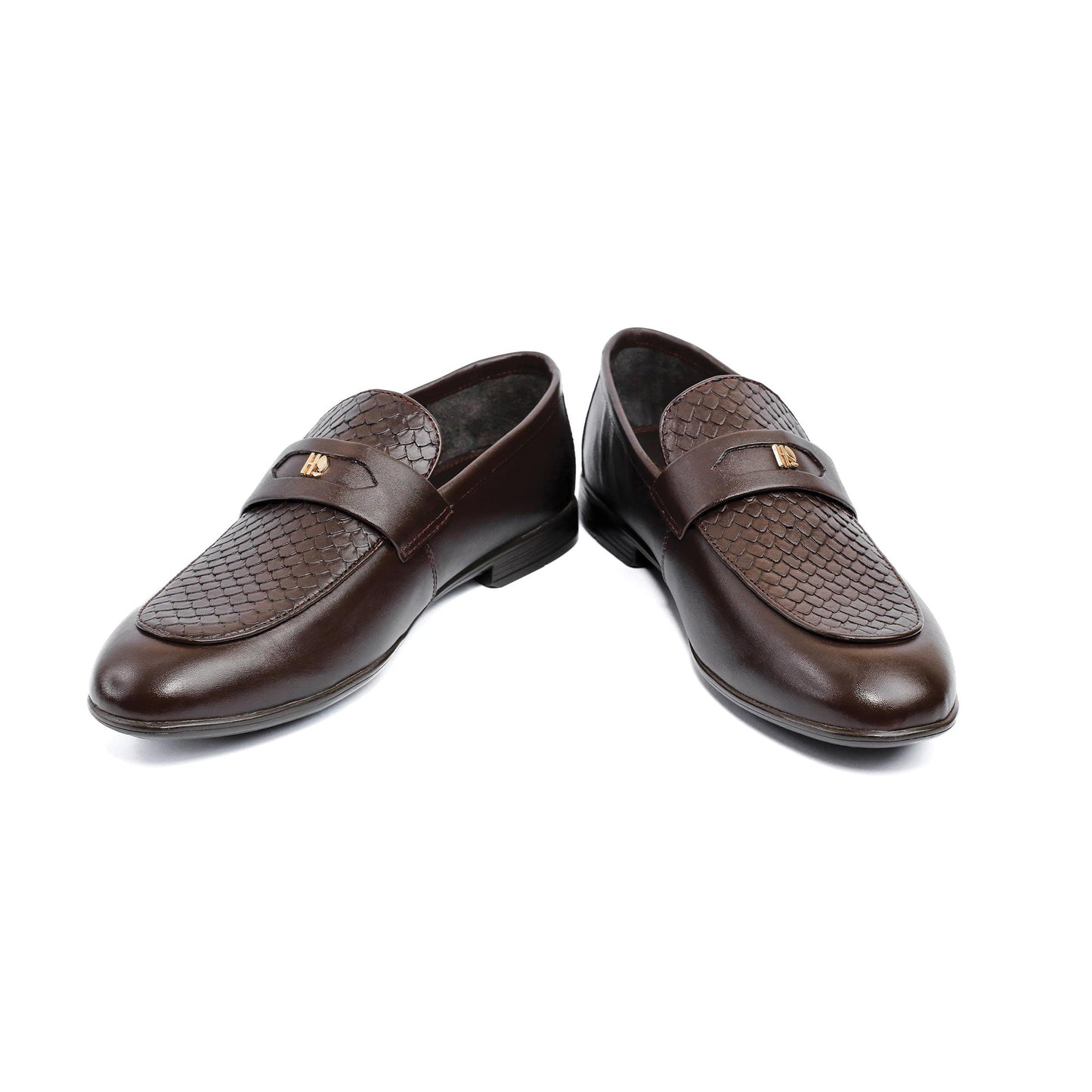 BROWN SPLIT LEATHER SHOES - Hi-Street