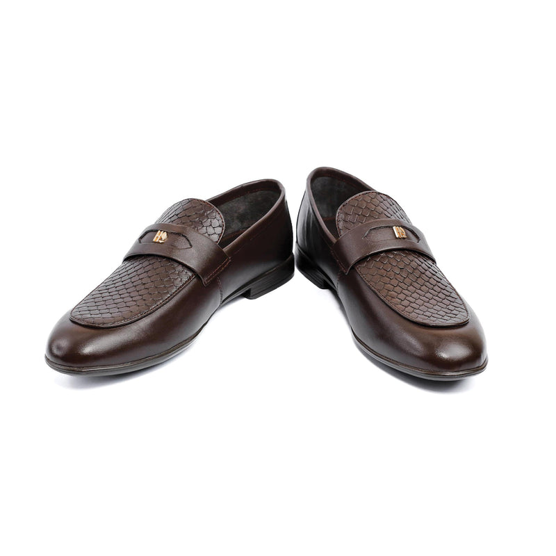 BROWN SPLIT LEATHER SHOES - Hi-Street