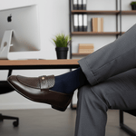 BROWN SPLIT LEATHER SHOES - Hi-Street