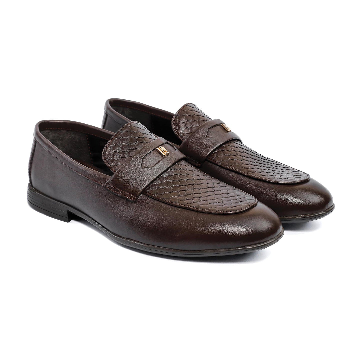 BROWN SPLIT LEATHER SHOES - Hi-Street