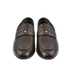 BROWN SPLIT LEATHER SHOES - Hi-Street