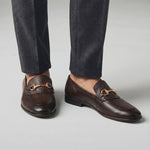 BROWN SPLIT LEATHER SHOES - Hi-Street