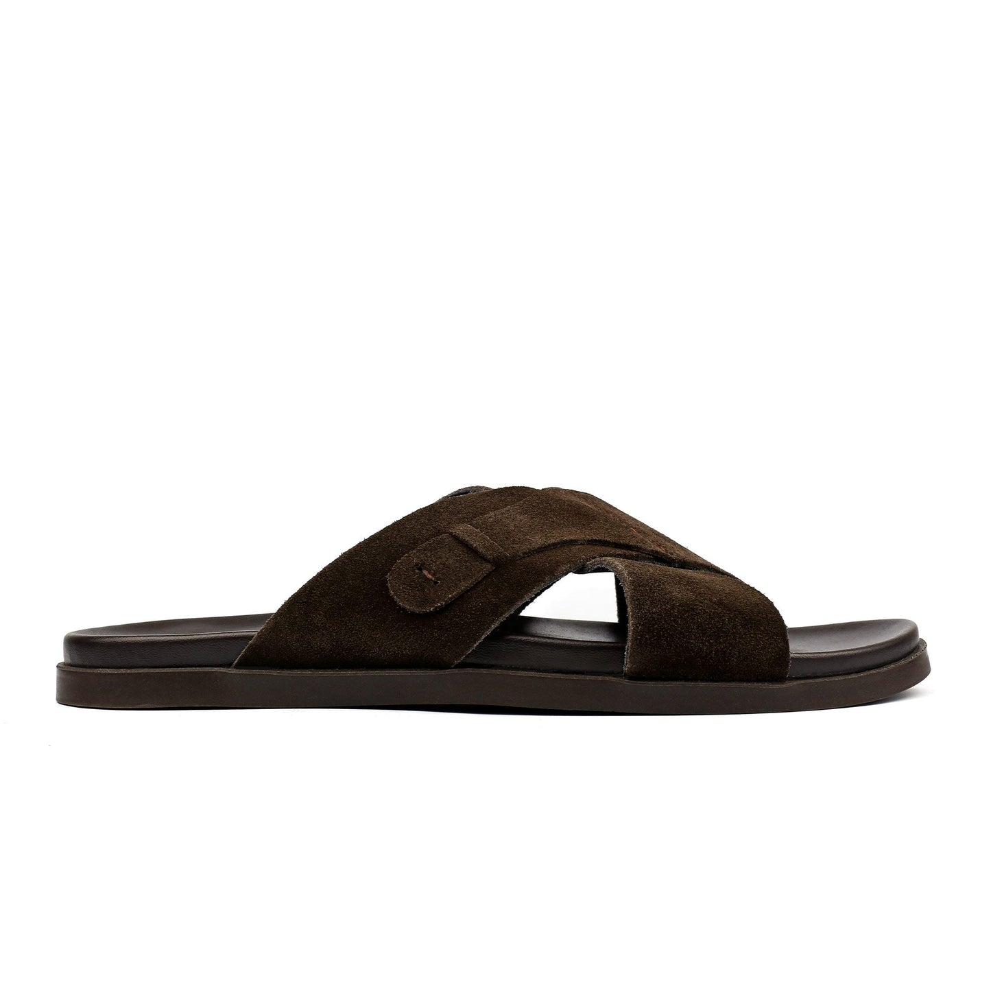 BROWN SUEDE LEATHER EVA SLIPPER - Hi-Street