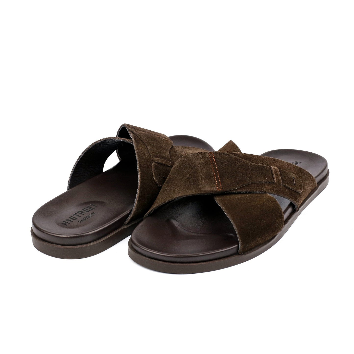BROWN SUEDE LEATHER EVA SLIPPER - Hi-Street