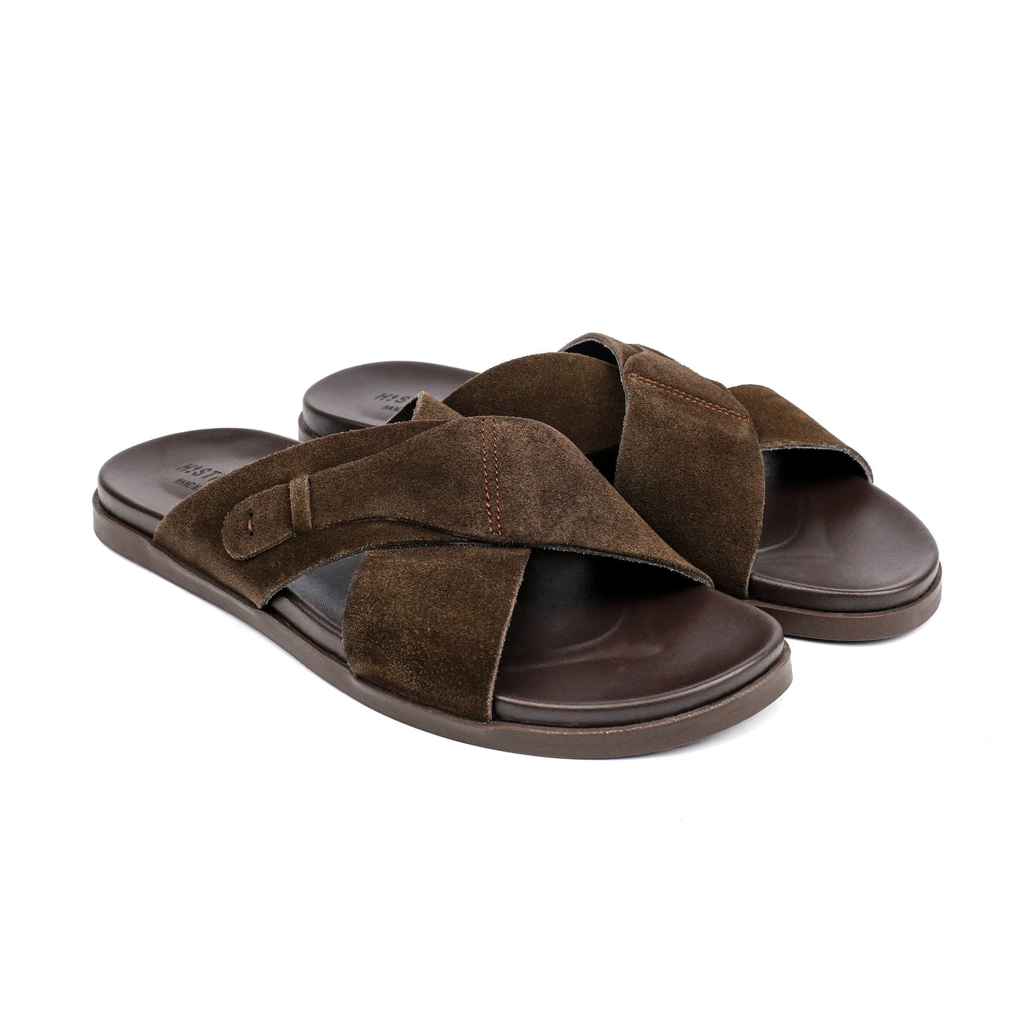 BROWN SUEDE LEATHER EVA SLIPPER - Hi-Street