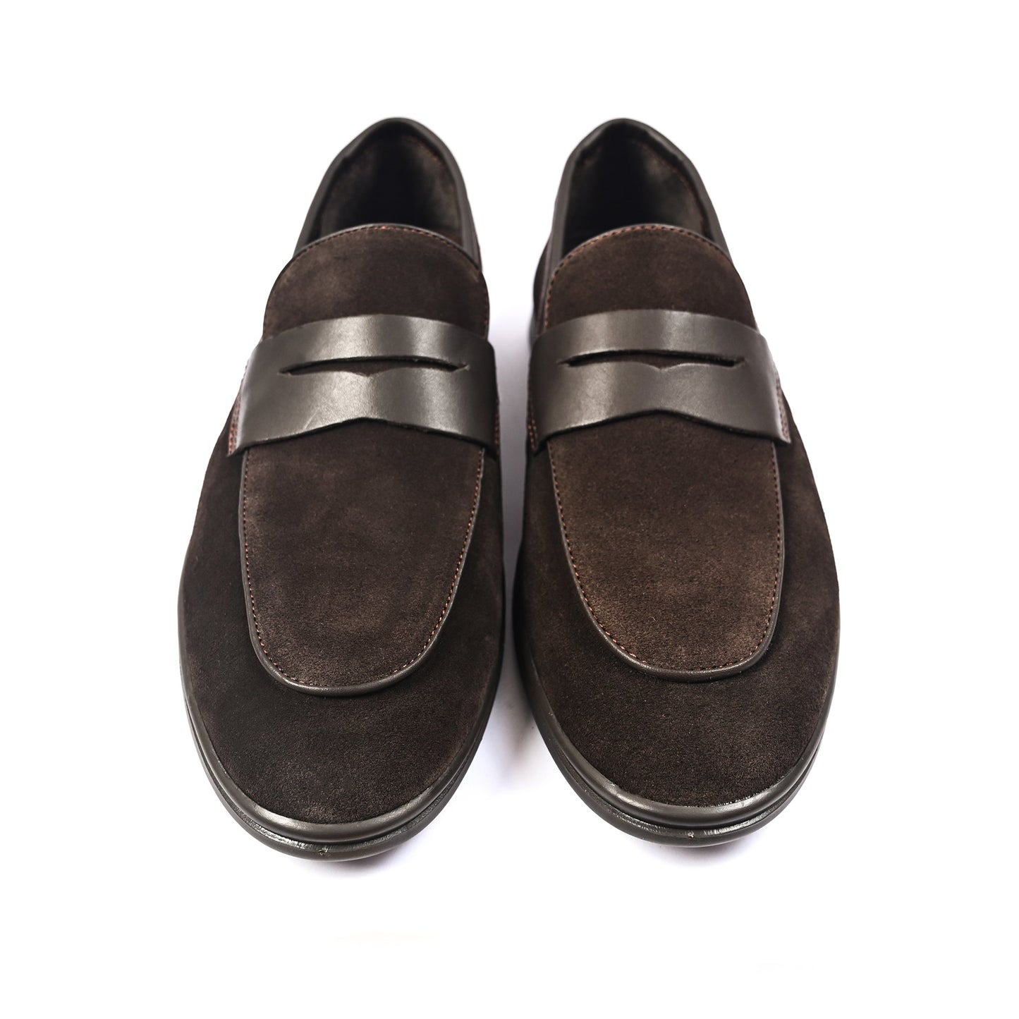 BROWN SUEDE LEATHER LOAFERS - Hi-Street