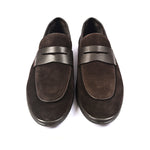 BROWN SUEDE LEATHER LOAFERS - Hi-Street