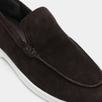 BROWN SUEDE LEATHER LOAFERS - Hi-Street