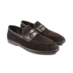 BROWN SUEDE LEATHER LOAFERS - Hi-Street