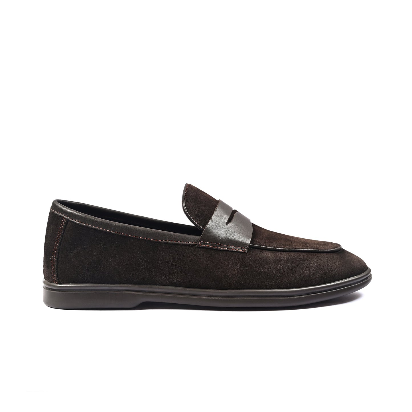 BROWN SUEDE LEATHER LOAFERS - Hi-Street