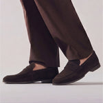 BROWN SUEDE LEATHER LOAFERS - Hi-Street