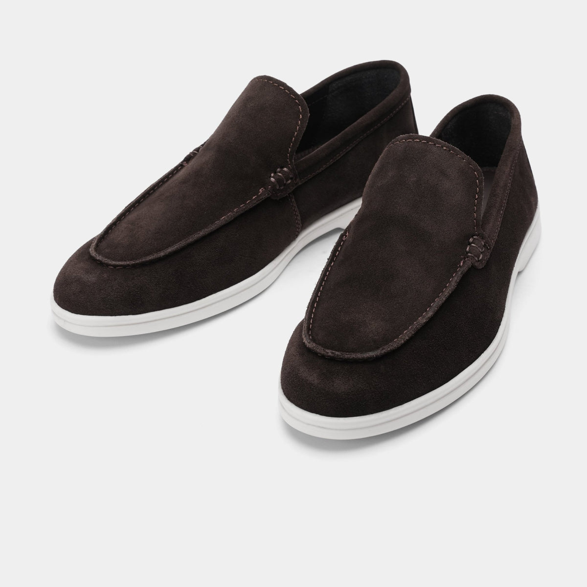 BROWN SUEDE LEATHER LOAFERS - Hi-Street