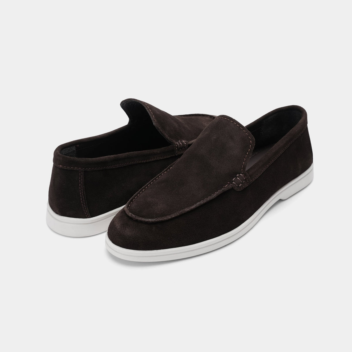 BROWN SUEDE LEATHER LOAFERS - Hi-Street