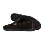 BROWN SUEDE OLD MONEY LOAFERS - Hi-Street