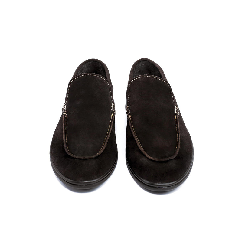 BROWN SUEDE OLD MONEY LOAFERS - Hi-Street