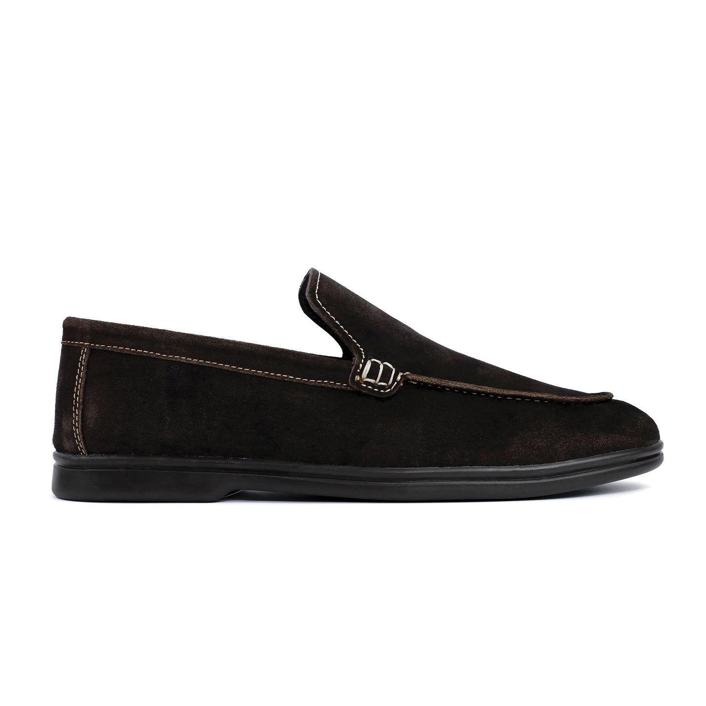 BROWN SUEDE OLD MONEY LOAFERS - Hi-Street