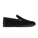 BROWN SUEDE OLD MONEY LOAFERS - Hi-Street