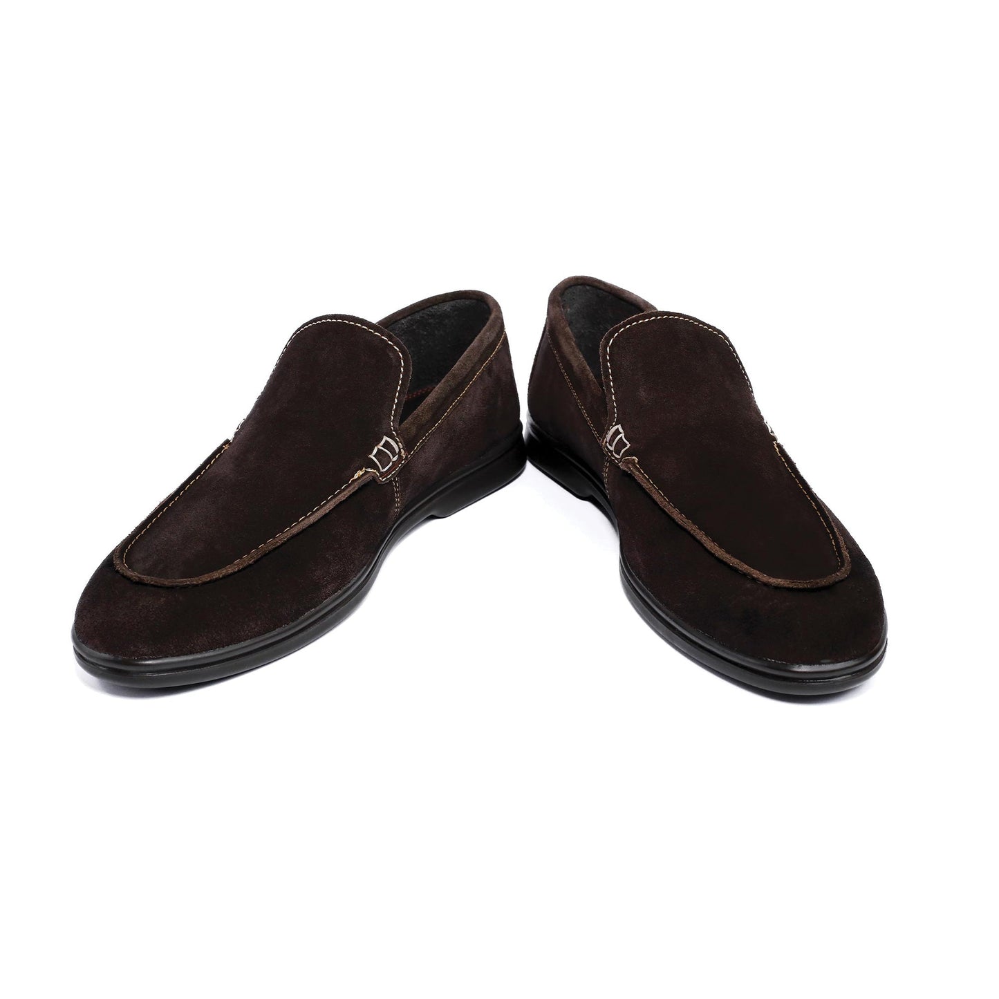 BROWN SUEDE OLD MONEY LOAFERS - Hi-Street