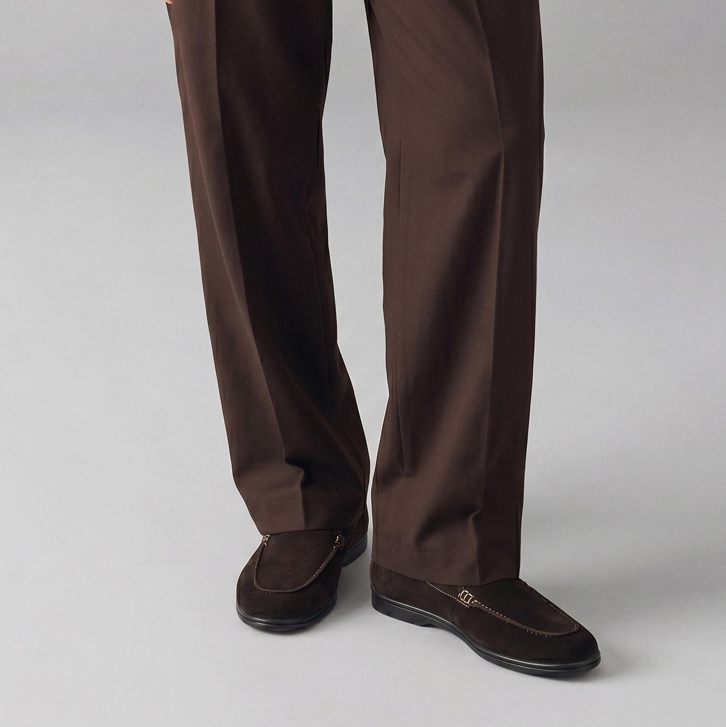 BROWN SUEDE OLD MONEY LOAFERS - Hi-Street