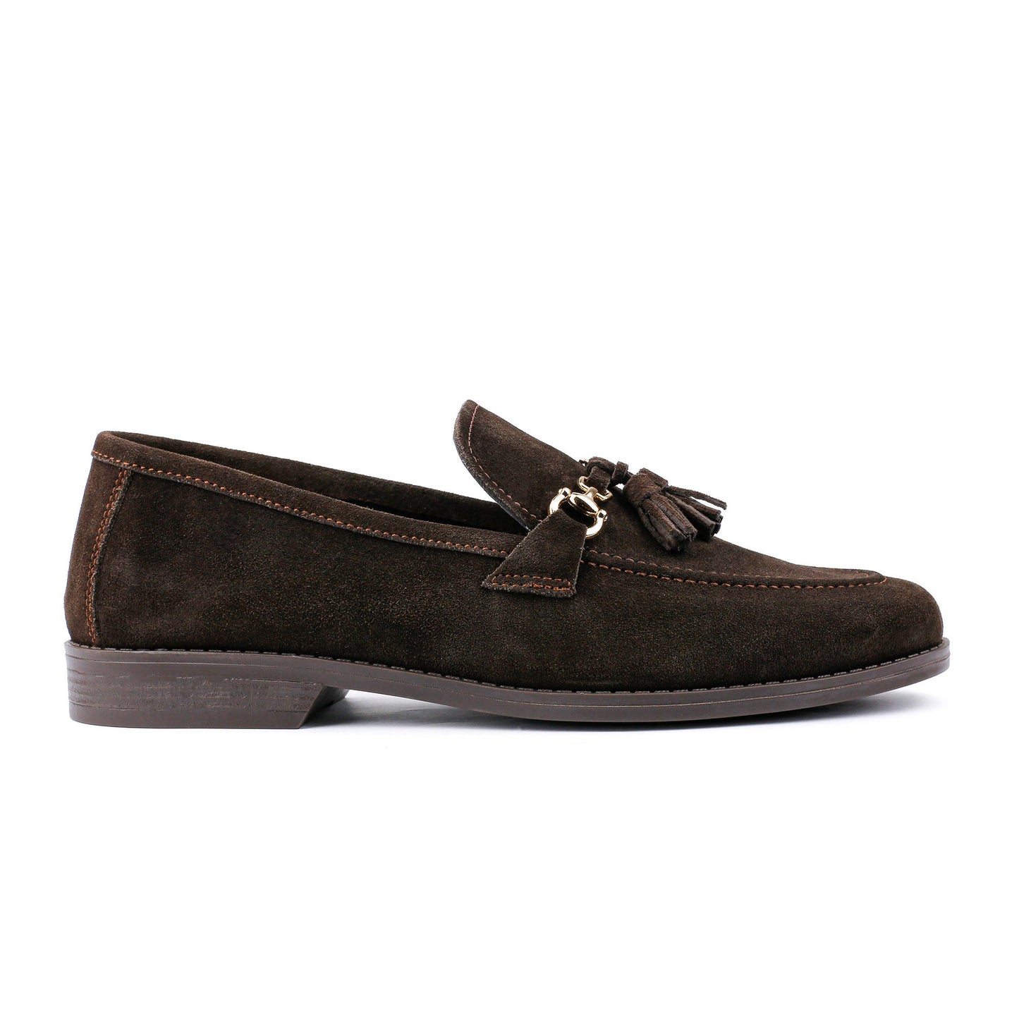 BROWN SUEDE TASSEL SHOES - Hi-Street