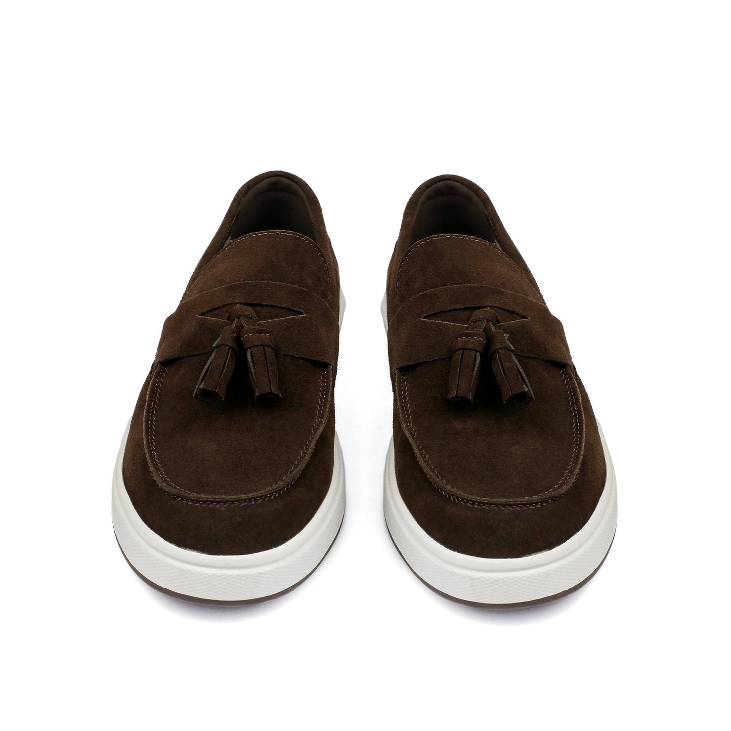 BROWN SUEDE TASSEL SHOES - Hi-Street
