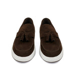 BROWN SUEDE TASSEL SHOES - Hi-Street