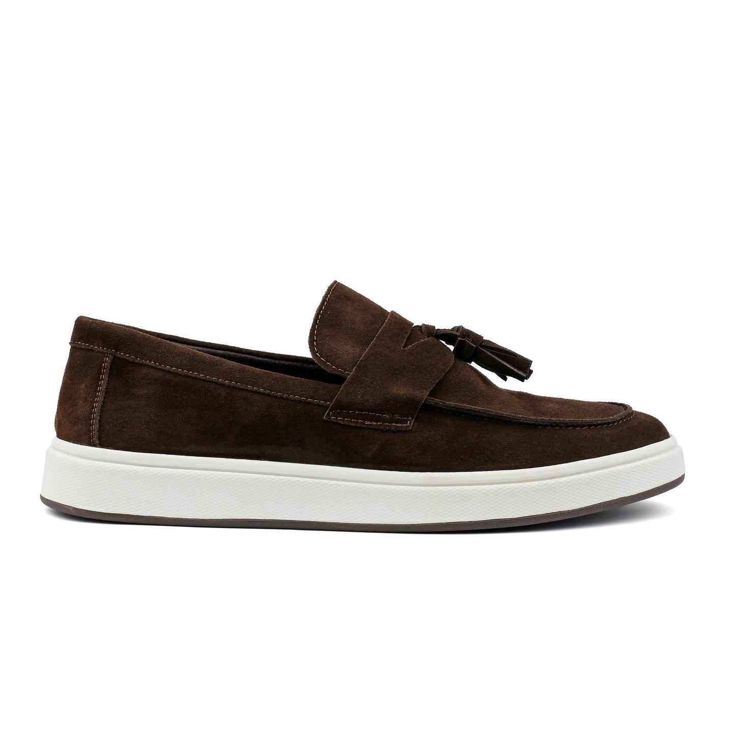 BROWN SUEDE TASSEL SHOES - Hi-Street
