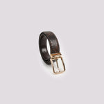 Brown Textured Leather Belt - Hi-Street