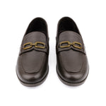 BROWN TEXTURED LEATHER SHOES - Hi-Street