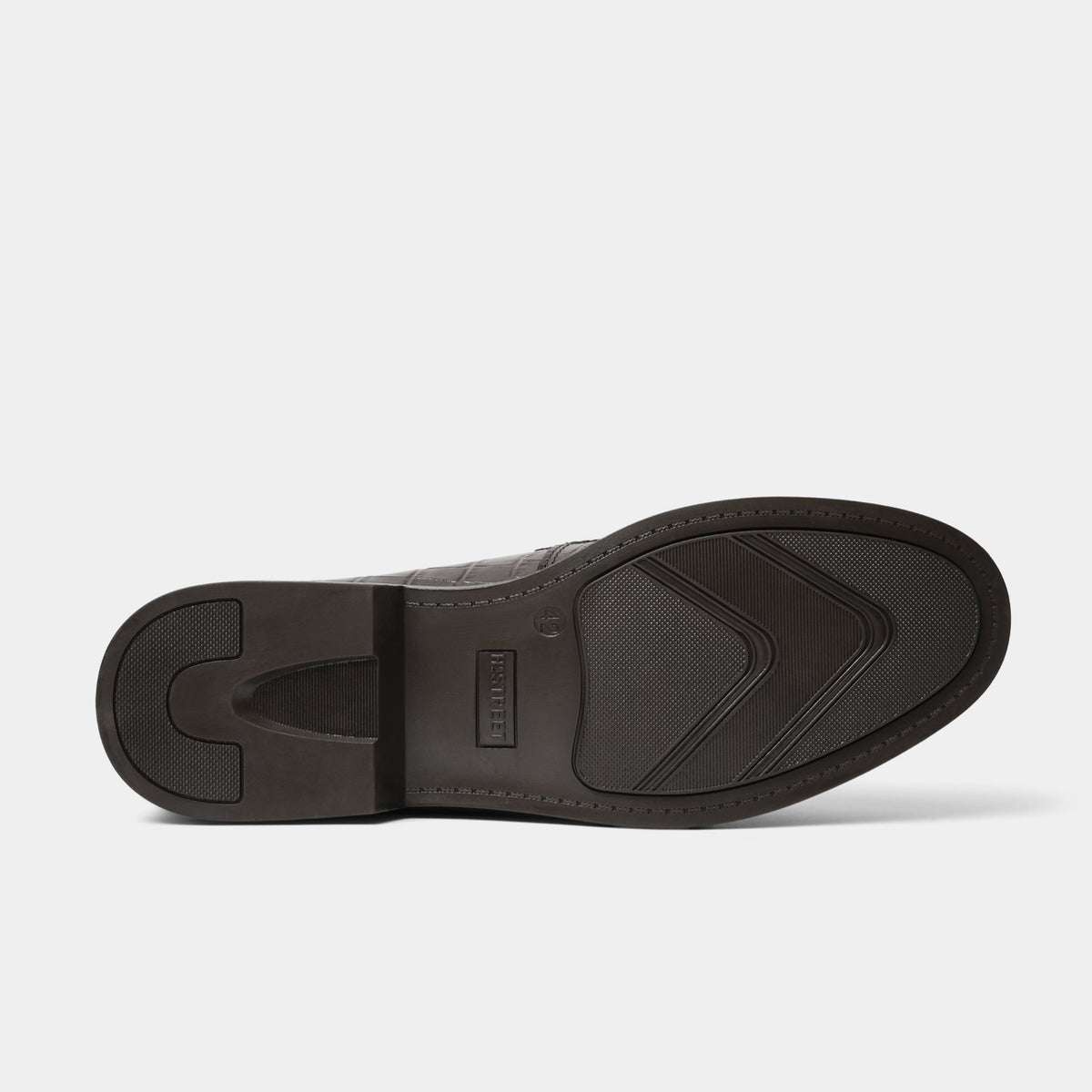 BROWN TEXTURED LEATHER SHOES - Hi-Street