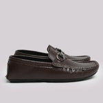 Brown Textured Leather Shoes - Hi-Street