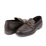 BROWN TEXTURED LEATHER SHOES - Hi-Street