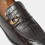 BROWN TEXTURED LEATHER SHOES - Hi-Street
