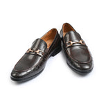 BROWN TEXTURED SPLIT LEATHER SHOES - Hi-Street