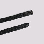 Classic Black Textured Leather Belt - Hi-Street