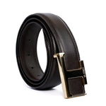 COFFEE LEATHER BELT - Hi-Street