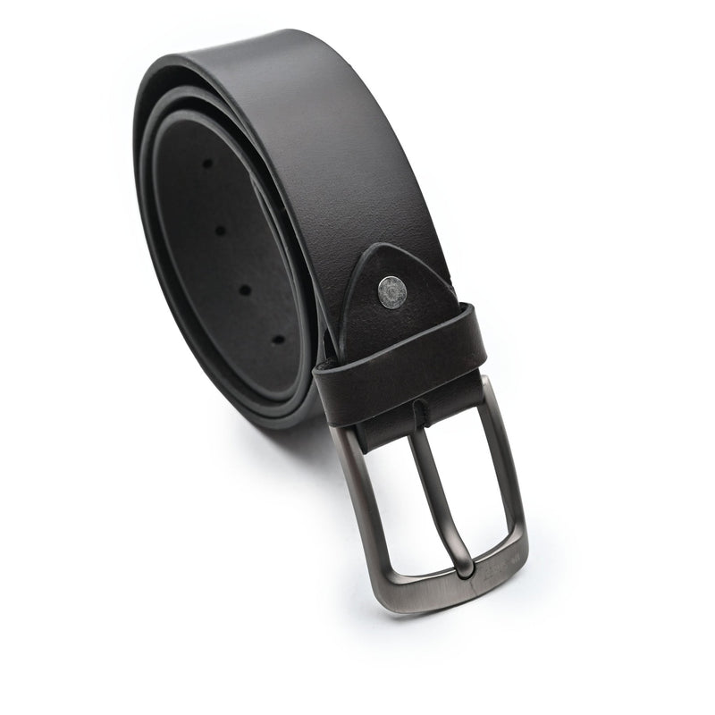COFFEE LEATHER BELT - Hi-Street
