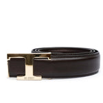 COFFEE LEATHER BELT - Hi-Street