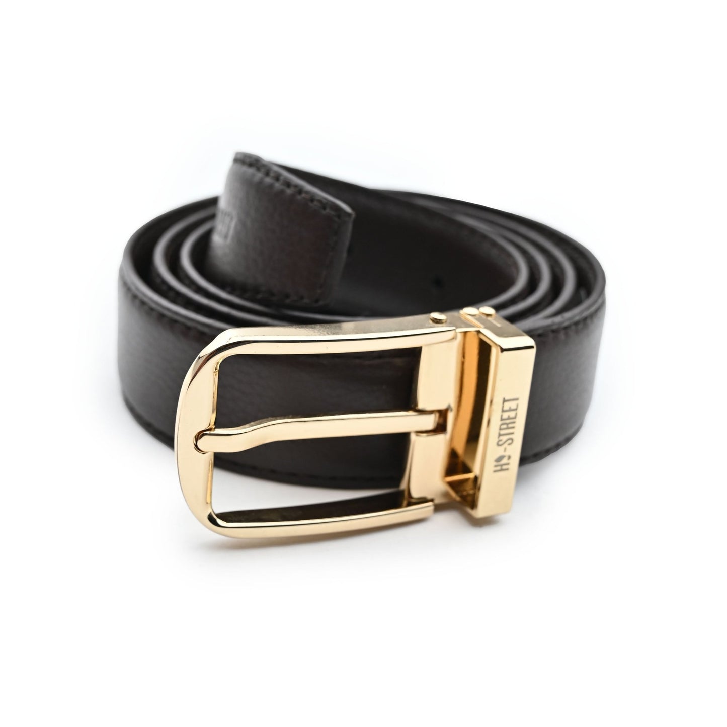 COFFEE MILT LEATHER BELT - Hi-Street
