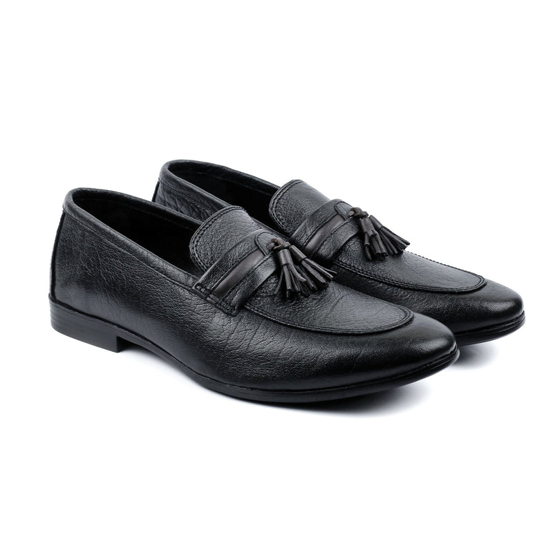 CONTRAST TASSEL LEATHER SHOES - Hi-Street