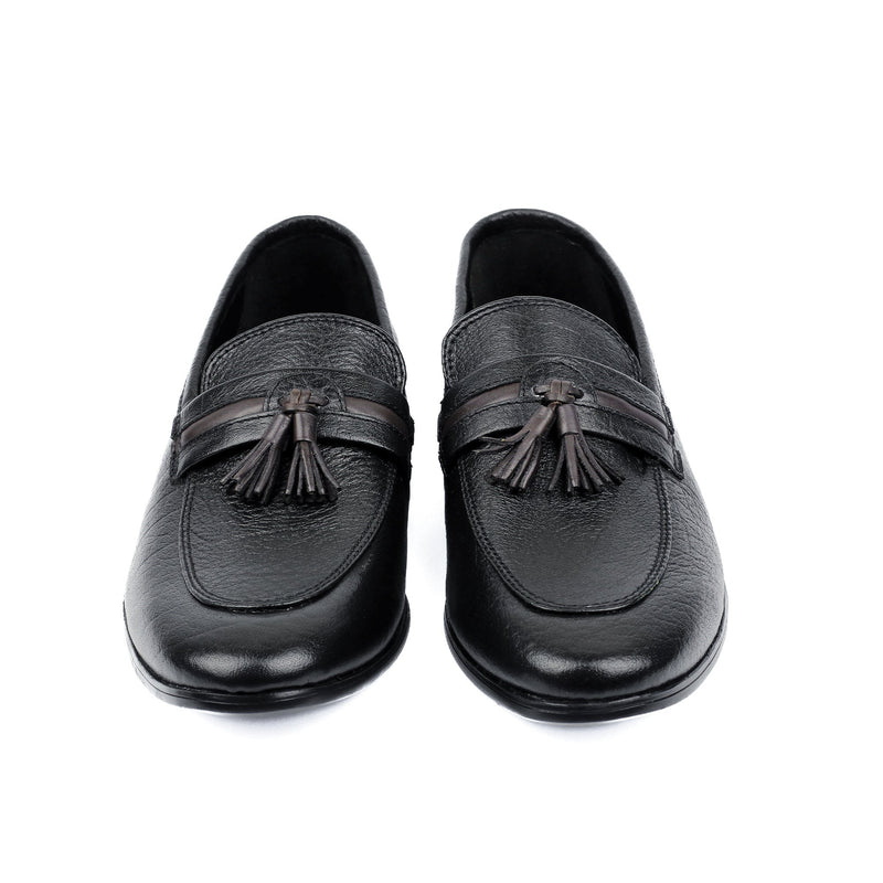 CONTRAST TASSEL LEATHER SHOES - Hi-Street