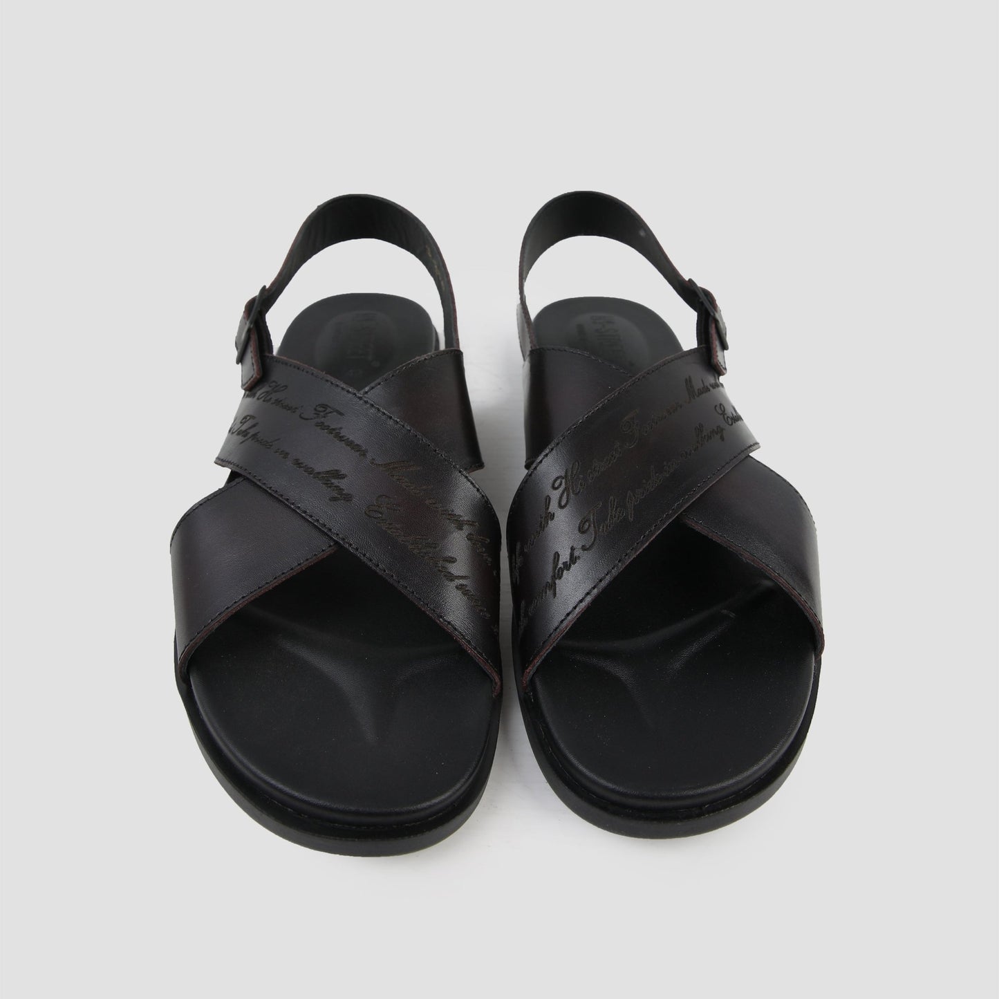 CROSS STRIPE LEATHER SANDAL - Hi-Street
